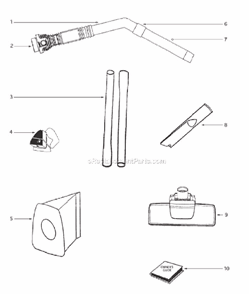 Page C Diagram and Parts List for 3670G-4  Eureka Canister Vacuum