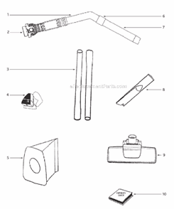 Page C Diagram and Parts List for 3670G  Eureka Canister Vacuum