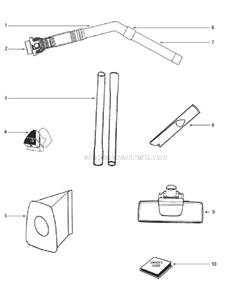 Page C Diagram and Parts List for 3672B-1  Eureka Canister Vacuum