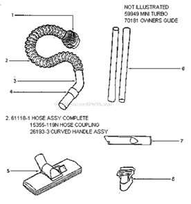 Page C Diagram and Parts List for 3674A-1  Eureka Canister Vacuum