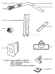 Page C Diagram and Parts List for 3674A  Eureka Canister Vacuum