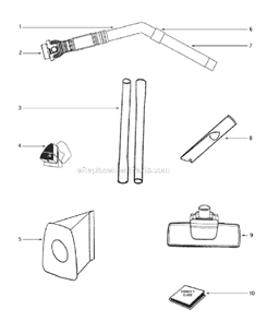 Part Location Diagram of 39632 Frigidaire Deluxe 14" Floor Tool