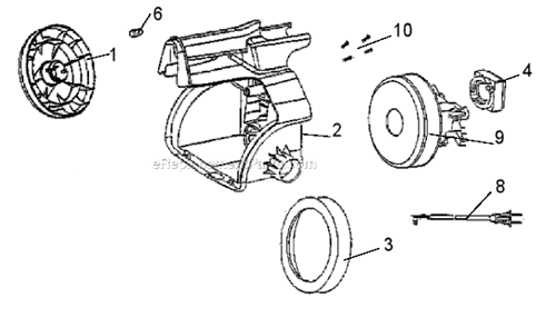 Page B Diagram and Parts List for 3680A  Eureka Canister Vacuum
