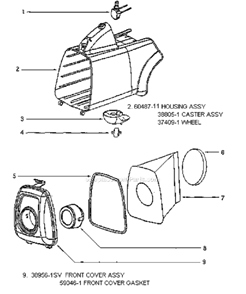 Page A Diagram and Parts List for 3680B-1  Eureka Canister Vacuum