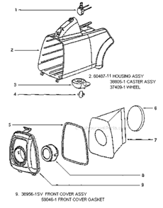 Page A Diagram and Parts List for 3680B  Eureka Canister Vacuum