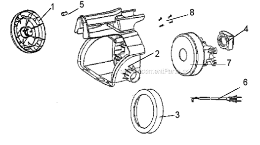 Page B Diagram and Parts List for 3682D  Eureka Canister Vacuum