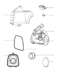 Page A Diagram and Parts List for 3684B  Eureka Canister Vacuum