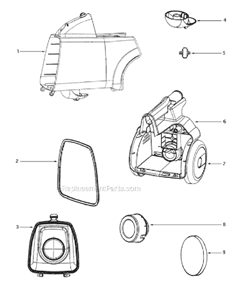Page A Diagram and Parts List for 3684D-1  Eureka Canister Vacuum