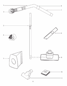 Page C Diagram and Parts List for 3684D-2  Eureka Canister Vacuum