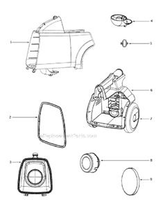 Page A Diagram and Parts List for 3684D-3  Eureka Canister Vacuum