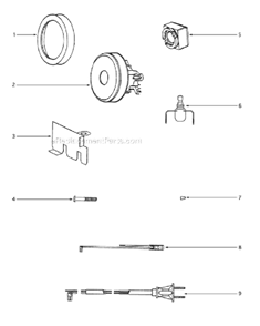 Page B Diagram and Parts List for 3684D  Eureka Canister Vacuum