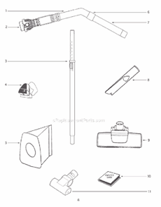 Page C Diagram and Parts List for 3684D  Eureka Canister Vacuum