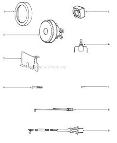 Page B Diagram and Parts List for 3684F-1  Eureka Canister Vacuum