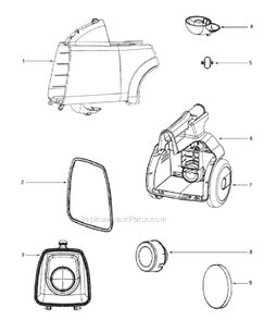 Page A Diagram and Parts List for 3684F  Eureka Canister Vacuum