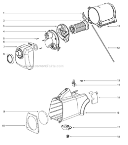 Page A Diagram and Parts List for 3690AV  Eureka Canister Vacuum