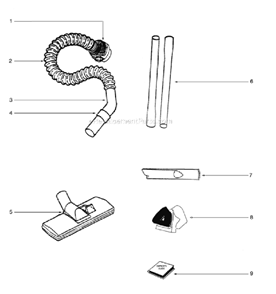 Page C Diagram and Parts List for 3690A  Eureka Canister Vacuum