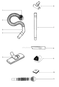 Page C Diagram and Parts List for 3690BV  Eureka Canister Vacuum