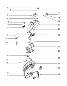 Part Location Diagram of 61334 Eureka Heating Plate Assembly