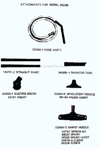 Page B Diagram and Parts List for 3822B  Eureka Canister Vacuum