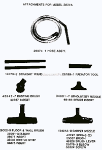 Page B Diagram and Parts List for 3837A  Eureka Canister Vacuum