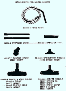 Page B Diagram and Parts List for 3840AM  Eureka Canister Vacuum