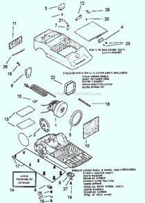 Page A Diagram and Parts List for 3840BM  Eureka Canister Vacuum