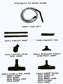 Page B Diagram and Parts List for 3840BM  Eureka Canister Vacuum