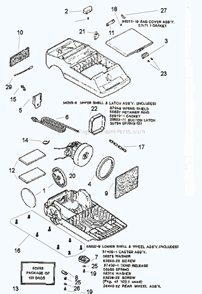 Page A Diagram and Parts List for 3848A  Eureka Canister Vacuum