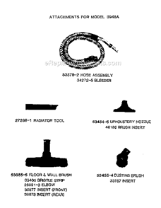 Page A Diagram and Parts List for 3948A  Eureka Canister Vacuum