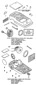 Page B Diagram and Parts List for 3972A  Eureka Canister Vacuum