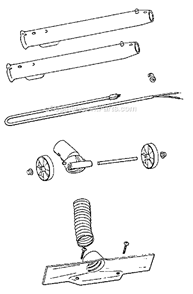 Page D Diagram and Parts List for 3974A  Eureka Canister Vacuum