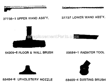 Part Location Diagram of E-37738-2 Eureka Upper Wand Assembly