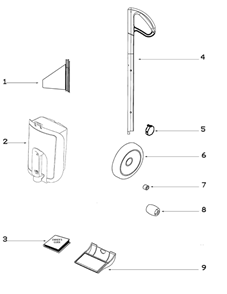 Part Location Diagram of 60963 Frigidaire Front Wheel Assembly