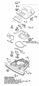 Page A Diagram and Parts List for 4038B  Eureka Upright Vacuum