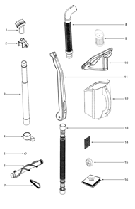 Part Location Diagram of 61870 Eureka Dust Cup/Filter
