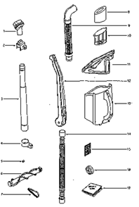 Part Location Diagram of 61312 Eureka Dust Cup Assembly