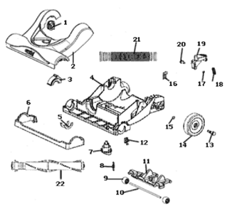 Page A Diagram and Parts List for 4235AZ  Eureka Upright Vacuum
