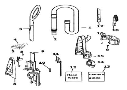 Part Location Diagram of 81295 Eureka Turbo Nozzle Assembly
