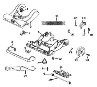 Page A Diagram and Parts List for 4236AZ  Eureka Upright Vacuum