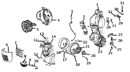 Page D Diagram and Parts List for 4236AZ  Eureka Upright Vacuum