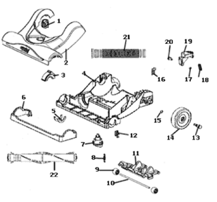 Page A Diagram and Parts List for 4238AZ  Eureka Upright Vacuum