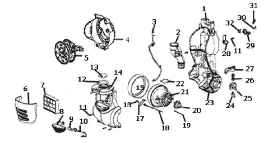 Page D Diagram and Parts List for 4238AZ  Eureka Upright Vacuum