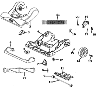 Page A Diagram and Parts List for 4239AZ  Eureka Upright Vacuum
