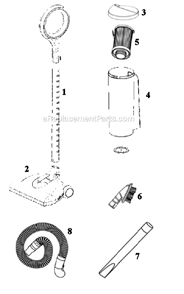Page A Diagram and Parts List for 431AXZ  Eureka Upright Vacuum