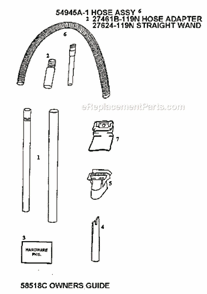 Page C Diagram and Parts List for 4321ATX  Eureka Upright Vacuum