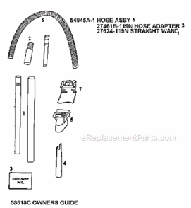 Page C Diagram and Parts List for 4321AT  Eureka Upright Vacuum