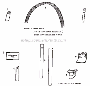 Page C Diagram and Parts List for 4326AT  Eureka Upright Vacuum