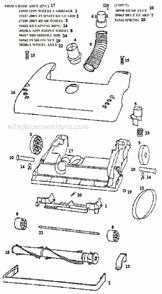 Page A Diagram and Parts List for 4335AT  Eureka Upright Vacuum