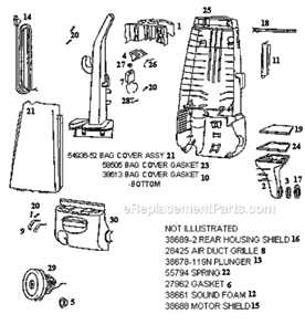 Part Location Diagram of 39292 Frigidaire Filter,