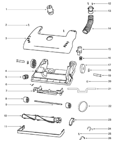 Page A Diagram and Parts List for 4336ATH  Eureka Upright Vacuum